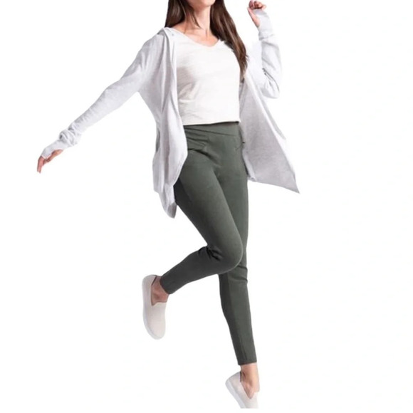 Betabrand Zippered Journey
Pants Olive Yoga Pants Dress Pants - Picture 3 of 9